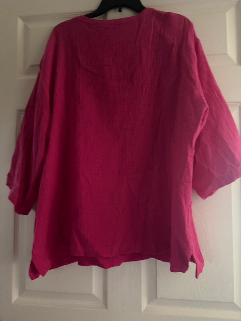 Soft Surroundings Raspberry Split-Neck Tunic - Picture 3 of 5